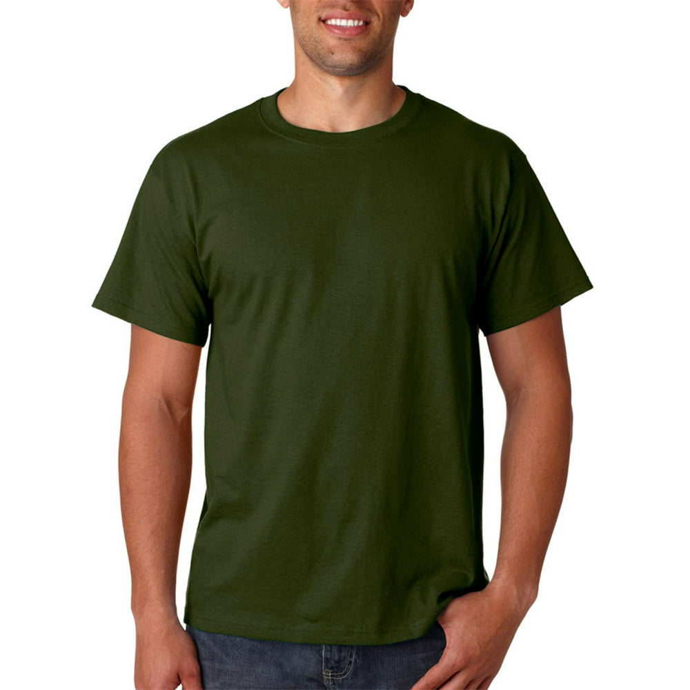 Fruit of the Loom - 3930 Lightweight Cotton T-Shirt -Military Green-4X ...