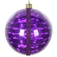 thumbnail image 1 of Glitter Reflector Ornament 2/Bag. These ornaments feature a reflective effect with a glitter stripe accent. They are the perfect addition to any holiday decorating project. Includes 2 pieces per pack., 1 of 2