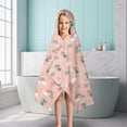 thumbnail image 6 of Pink Fairy Rainbow Pattern Hooded Bath Towel，50"x30" for Ages 3 To 12 Kids, Quick Dry Lightweight Soft Microfiber Hood Beach Towel Cover Up for Kids, 6 of 7