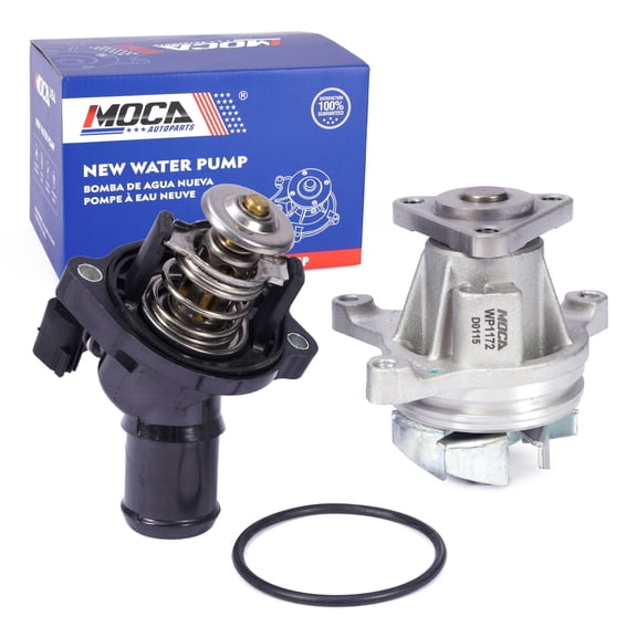 MOCA AUTOPARTS Water Pump w/ Thermostat Fit for 2005-2011 Ford Focus 2.0L & 2005-2007 Ford Focus 2.3L & 2001-2003 Ford Ranger 2.3L