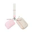 thumbnail image 3 of Almacenamiento de la tarjeta de bolso de de la pulsera con bolsita con la zapatilla doble bolsa de la bolsa para hombres para viajar en la Rosa Beige, 3 of 8