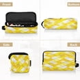 thumbnail image 5 of Hair Tool Organizer Bag with Heat Resistant Mat Removable Travel Storage Case for Hot Air Brushes Curling Irons Yellow and White Checkered Squares, 5 of 8
