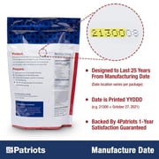 4Patriots Fruit, Veggie & Snack Emergency Food Supply Survival Kit, Perfect for Camping, Freeze Dried Preparedness Food, Designed to Last 25 Years, Be Ready with 120 Servings of Vital Nutrition…