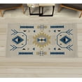 thumbnail image 1 of Southwestern Decorative Rug, Ethnic Illustration of a Zigzags Design Triangular Iconic Art Motifs, Quality Carpet for Bedroom Dorm and Living Room, 6 Sizes, Dark Sky, by Ambesonne, 1 of 1