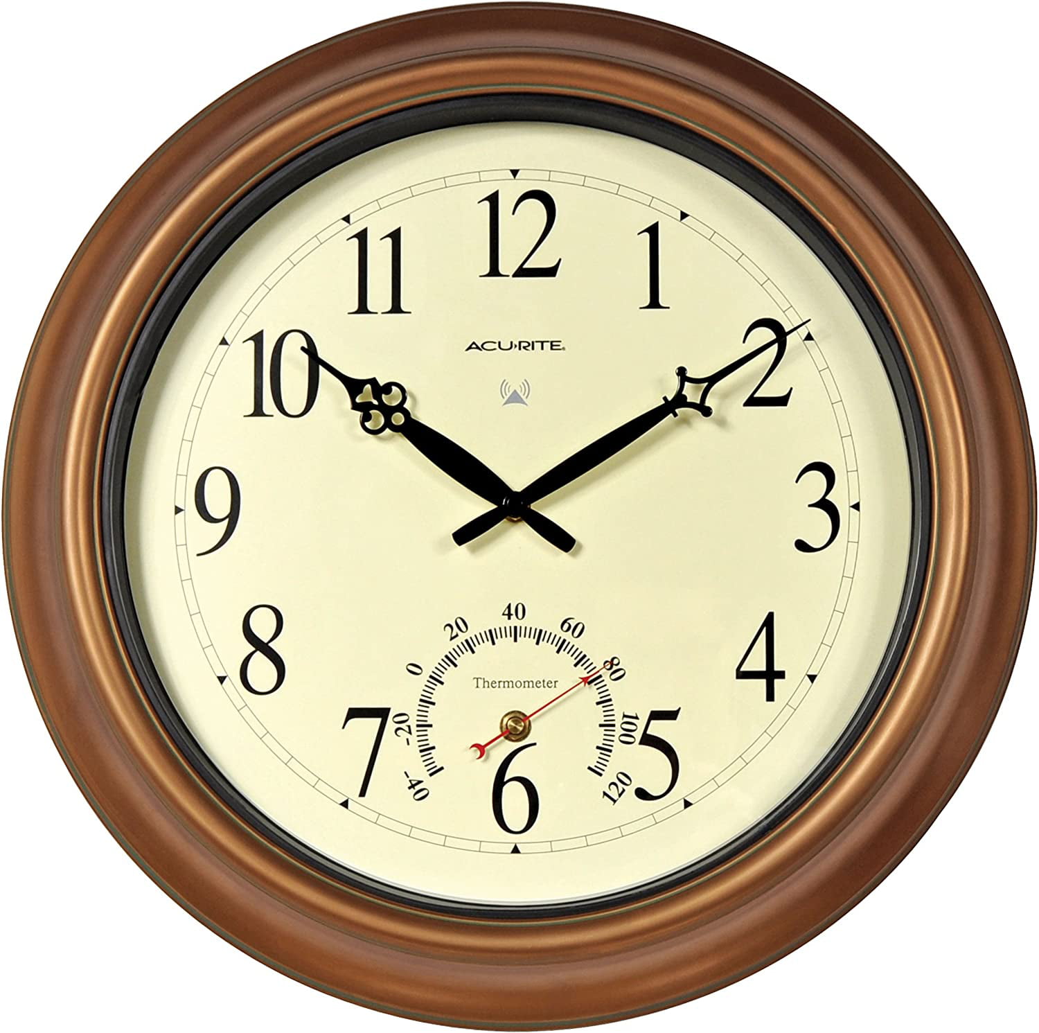 Roman made Of Metal AcuRite Acurite 12” Wood Indoor Clock Decorative Clock Wood Grain 