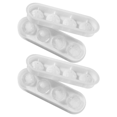 

Sanfanil Flexible Ice Tray 4 Ice Molds For Freezer Easy Release Stackable Ice Trays For Cocktail 2PC