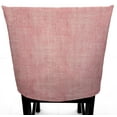 thumbnail image 3 of Faux Burlap Dining Room Chair Back Covers or Seat Covers by Penny's Needful Things (Both Chair Back & Seat Cover) (17 W x 14 H CHAIR BACK) (Salmon Pink), 3 of 6