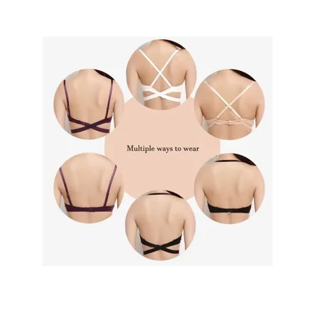 

Women‘s Deep Plunge Bra Convertible Push Up Low Cut Seamless Wireless Bra