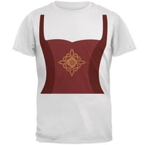 Halloween Renaissance Lady Costume Red Mens T Shirt White 2XL