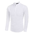 thumbnail image 2 of Camisas Cuello Mao Lino Hombre Casual Manga Larga Slim Fit, 2 of 7