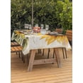 thumbnail image 4 of 54x80 Inch Outdoor Tablecloth with Umbrella Hole Zipper Rectangle Sunflowers Retro Rectangular Tablecloths Outside Waterproof Spring Summer Floral Botanical Patio Table Cloth Cover for Picnic Party, 4 of 8