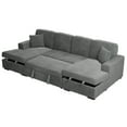 thumbnail image 5 of Poundex 3-Piece Convertible Sectional with Foam Seating in Smoke, 5 of 6