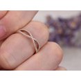 thumbnail image 4 of JeenMata .15 ct Diamond Infinity Wedding Band - Twisted Stacking Ring - Pave Wedding Band - 10K Rose Gold, 4 of 7