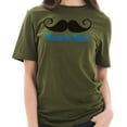 thumbnail image 3 of Plus Size Mustache Month Graphic Design Unisex Ring Spun Combed Cotton Short Sleeve Deluxe Jersey T-Shirt - Army Green XL, 3 of 4