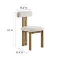 thumbnail image 3 of Side Dining Chair, Set of 2, Ivory White, Fabric, Wood, Bar Pub Cafe Bistro Dining Kitchen Hospitality Restaurant, Modern Contemporary, HB37316, 3 of 10