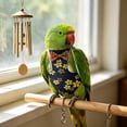 thumbnail image 6 of Cherry Blossom Parrot Diaper Flight Suit, Adjustable Bird Waste Catcher Harness, For Budgie Conure Lovebird Travel (Black Floral)-M, 6 of 6