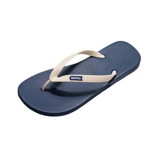 Xfvqtps Mens Flip Flops Casual Slides Non Slip Spring Summer Outdoor Beach Comfortable Lightweight Thong Sandals