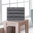 thumbnail image 2 of BNM Smart Dry Premium 4 Piece Cotton Bath Towel Set, Grey, 2 of 5