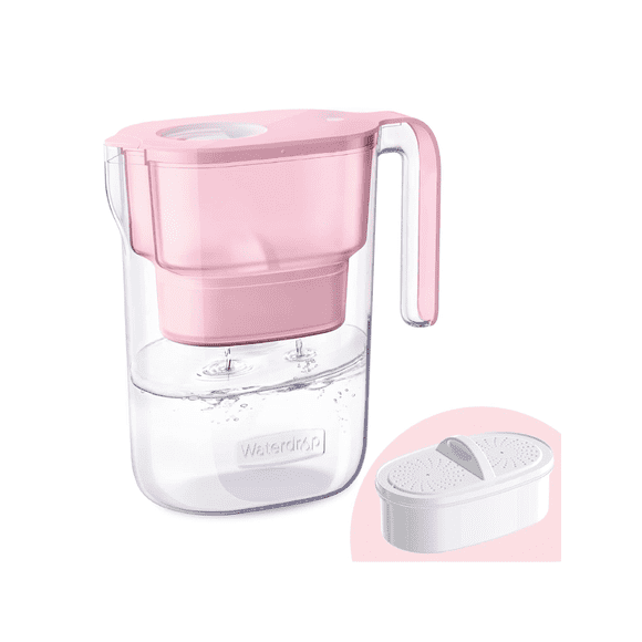 Waterdrop Water Filter Pitcher with 1 Filter, 200-Gallon Long-Life Elfin 5-Cup, NSF Certified, 5X Times Lifetime, Reduces PFAS, PFOA/PFOS, Chlorine