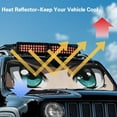 thumbnail image 4 of Uorisanigo Anime Eyes Print Windshield Sun Shade Sunvisor Heat Shield for 2007-2023 Wrangler Rubicon Sahara TJ JK JKU 2 & 4 Door Keep Vehicle Cool Protect Your Car from Sun Heat, 4 of 7