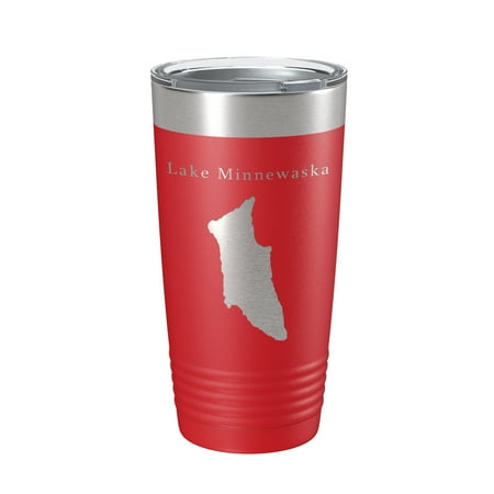 

Lake Minnewaska Map Tumbler Travel Mug Insulated Laser Engraved Coffee Cup New York 20 oz Red