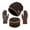 Coffee, variant on MORTTIC Unisex Warm Thick Knit Hat, Scarf & Glove Set, Black, 3 Pack