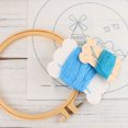 thumbnail image 2 of MasteelfCA 15cm Round Embroidery Base DIY Punch Embroidery Set Cloth Needles Wools Thread Accessories Embroidery Art Craft for Kids Home Gift Making (Windmill Style Pattern), 2 of 7