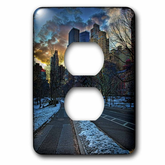3dRose, Central Park Sunset Skyscrapers, 2 plug outlet cover