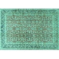 thumbnail image 1 of Ahgly Company Indoor Rectangle Persian Turquoise Blue Traditional Area Rugs, 5' x 8', 1 of 4