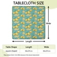 thumbnail image 2 of Yellow Lemon Fruit Slices Blue Pattern Square Fitted Tablecloth with Elastic Edge,Square Table Cover,Washable Elastic Table Cover for Home Kitchen Party Decor 36"x36", 2 of 6