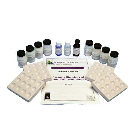 Forensic Chemistry: Unknown Substances Analysis Kit (Materials for 15 Groups)