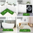 thumbnail image 4 of Coolnut Beautiful Shamrock Clover Leaves Green Kitchen Rugs Door Mat 2PCS,Carpet Front Entrance Non-Slip Relieve Fatigue Washable Floor Mat for St. Patrick's Day Kitchen Bedroom Porch, 4 of 7