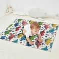 thumbnail image 2 of White Cartoon Dinosaurs Flowers Pattern Blanket,Comfortable Soft Flannel Throw Blanket,All Season,Warm Lightweight Blankets for Sofa Bed Couch Living Room Chair,30"x40", 2 of 4