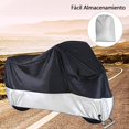 thumbnail image 4 of Funda para Motocicleta Herpet Negro Plata Impermeable A Prueba de UV para Exterior, 4 of 7