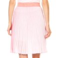 thumbnail image 2 of Sakkas Amira Accordion Pleated Midi Crepe Slim Skirt with Elastic Waist - Salmon/blue - One Size Regular, 2 of 5