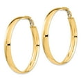 thumbnail image 2 of Leslie's Real 14kt Yellow Gold 6mm High Polished Omega Back Hoop Earrings; for Adults and Teens; for Women and Men, 2 of 3