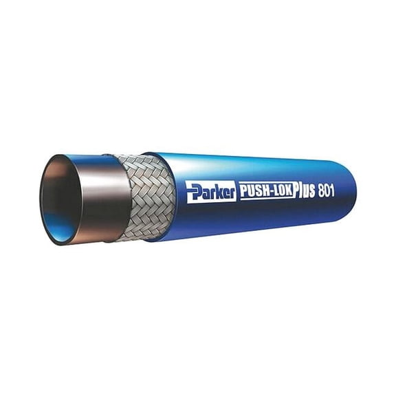 Parker Hydraulic Hose,1/4" I.D,50 ft. L 801-4-BLK-BX