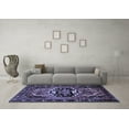 thumbnail image 3 of Ahgly Company Indoor Square Persian Blue Traditional Area Rugs, 6' Square, 3 of 4