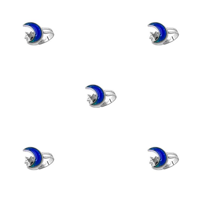 Guardurnaity Anillos de humor Termocrómico Ajustable Diferentes estilos Duradero Ligero Hermosa Joyería de temperatura cambiable tipo 4 5Conjunto