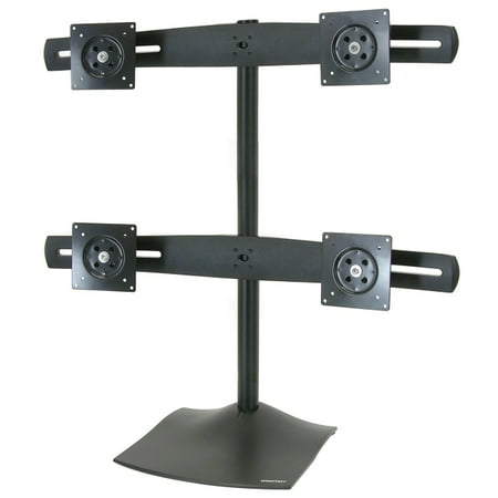 Ergotron Monitor Accessories - Ergotron 33-324-200 DS100 Quad-Monitor Desk Stand - Up to 124lb - Up to 24