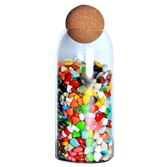 800ML Ball Cork Lead-Free Glass Jar with Lid Bottle Storage Tank Sealed Tea Cans Cereals Transparent Jars