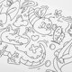 thumbnail image 3 of 1 rollo de póster de coloración de pared para niños pósters para colorear de graffiti divertidos póster adhesivo de pared, 3 of 5