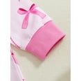 thumbnail image 7 of Suealasg Baby Girls Valentine One Piece Clothes 3 6 12 18 Months Newborn Spring Romper Long Sleeve Baseball Cherry Bow Print Jumpsuits Headband, 7 of 7