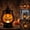 Pumpkin C, variant on Halloween Jack-O-Lantern Decoration, Small Vintage Halloween Pumpkin Night Light, Handheld LED Light Up Flameless Oil Lamp for Halloween Decorations Indoor & Outdoor