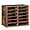 Rustic Brown, variant on Literature Organizers, 12 Compartments Office Mailbox with Adjustable Shelves, Wood Countertop Literature Sorter for Office, Home, Classroom, Mailrooms Organization Greige
