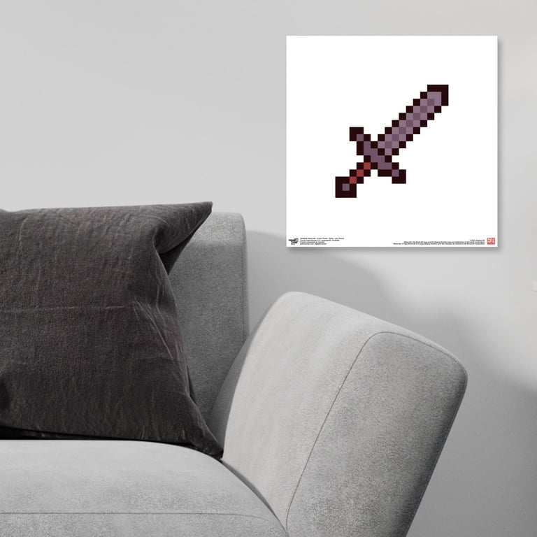 A Pixel Art Iron Sword Minecraft Map