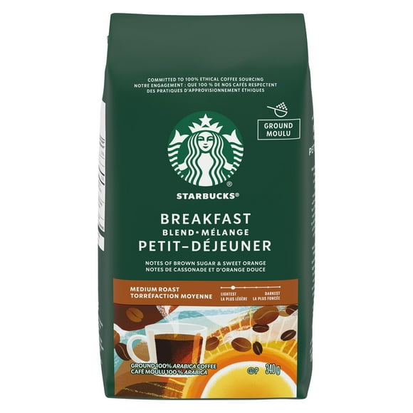 Starbucks® Mélange petit déjeuner Moulu 340g Torréfaction Moyenne