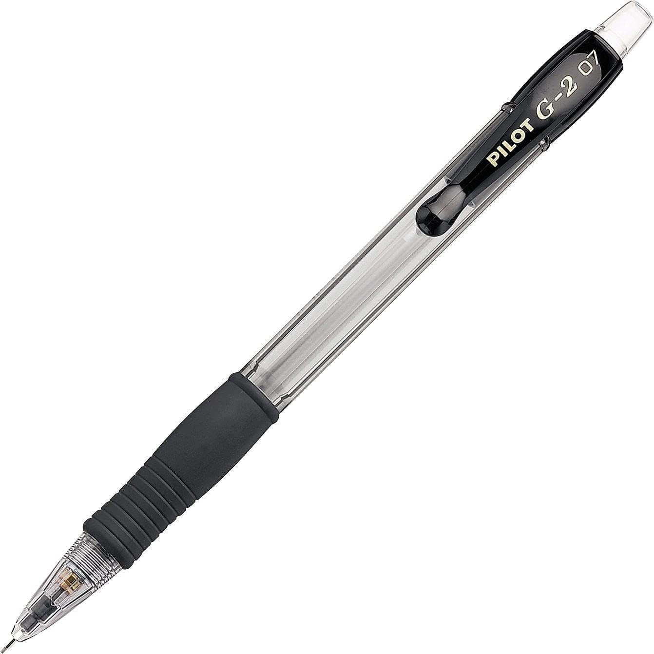 Pilot, G2 Mechanical Pencils, 0.7mm HB Lead, Black Accents, Pack of 12
