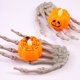 thumbnail image 5 of 12 Pack Halloween Pumpkin Tealights Candles with Spider Web Decor, LED Pumpkin Lights, Flame Less Candle Battery Operated, 5 of 5
