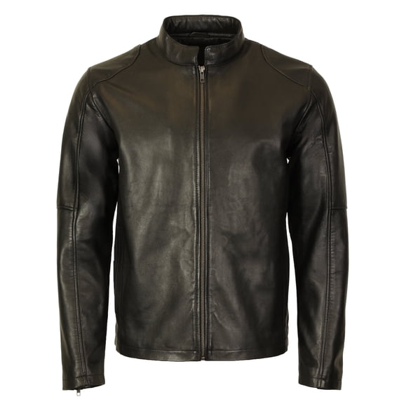 Gioberti Men's Sheepskin Classic Style Leather Jacket